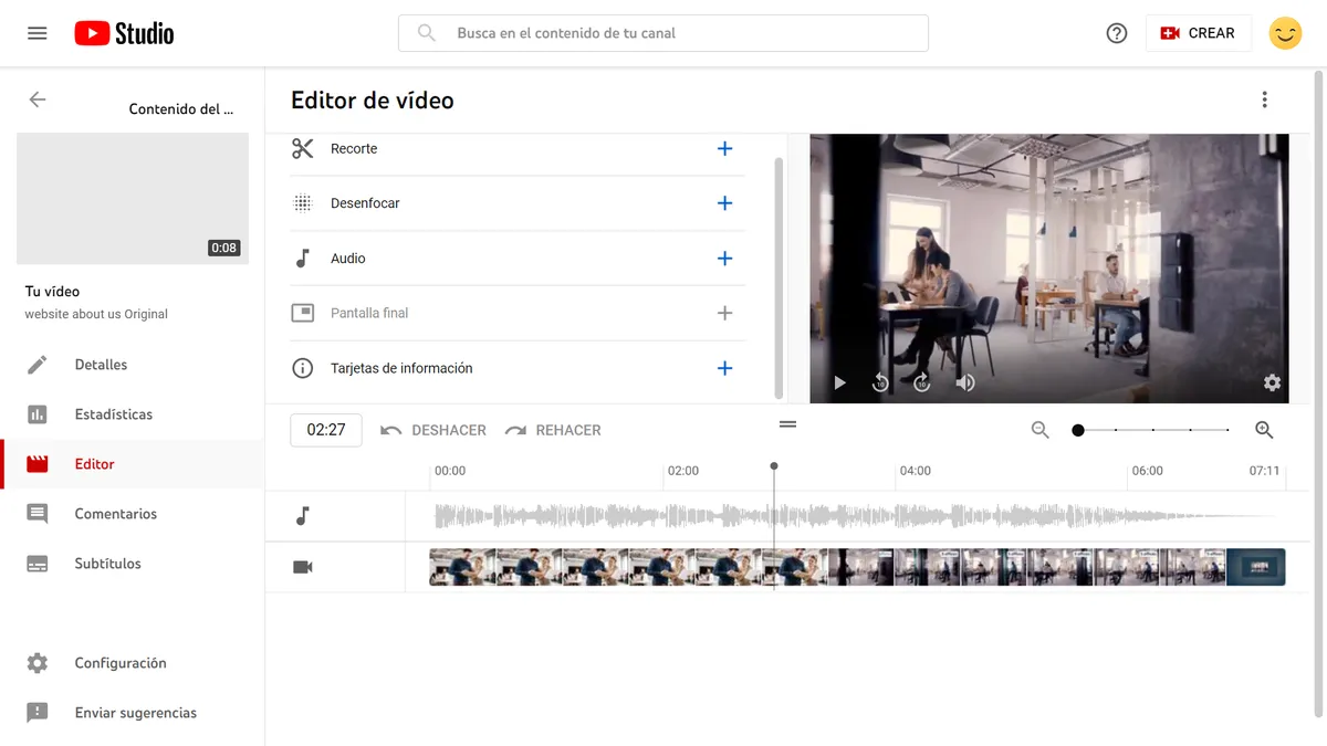 9+1 herramientas para crear vídeos: YoutubeStudio