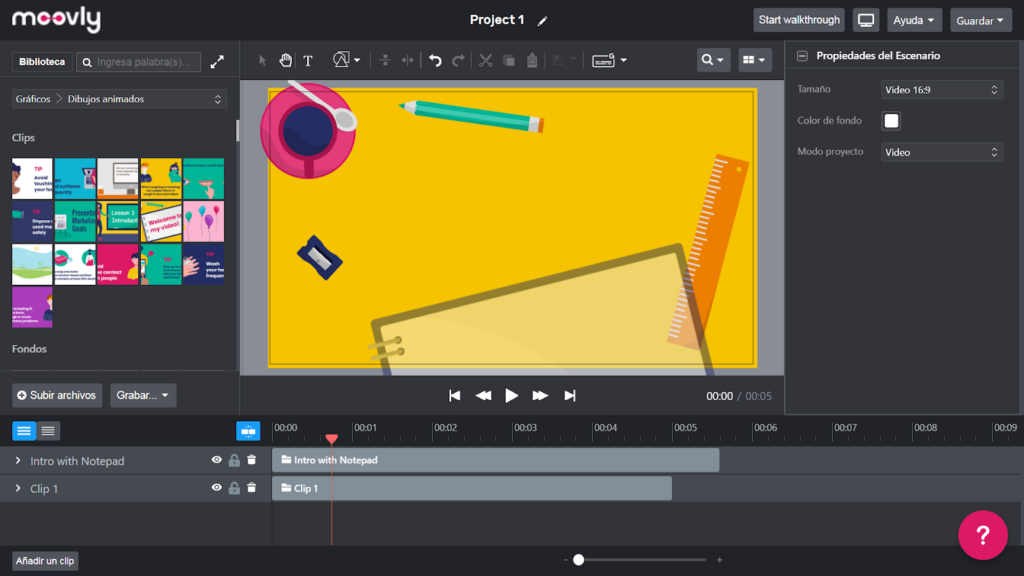 8 herramientas para crear vídeos de animación: moovly